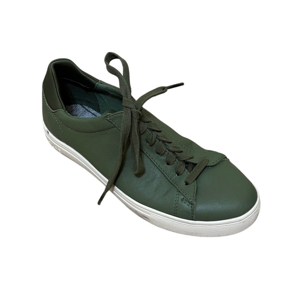 Clae Women Sneaker 5.5 Olive Green Leather Low‎ Top Minimalist Casual Utility